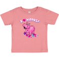 thumbnail image 3 of Inktastic I Love Hippos with Pink Hippo and Flowers Boys or Girls Baby T-Shirt, 3 of 5