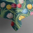 thumbnail image 5 of Pioneer Flower Floral Print Pattern Square Tablecloth, Waterproof Wipeable Spillproof Washable Table Cover for Home Kitchen Party Decor, 42"x42", 5 of 6