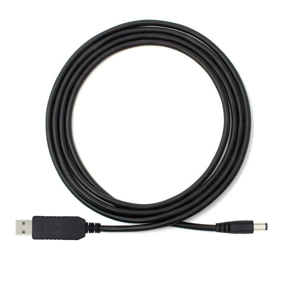 CY USB 2.0 Type-A DC5V to DC12V 5.5x2.1mm 5.5x2.5mm Voltage Riser Boost Power Plug Barrel Connector Cable 100cm