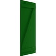 thumbnail image 2 of Ekena Millwork 21 1/2"W x 63"H True Fit PVC Four Board Joined Board-n-Batten Shutters w/Z-Bar, Viridian Green (Per Pair - Hardware Not Included), 2 of 8
