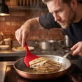thumbnail image 5 of Silicone Wrapped Fish Spatula, Nonstick Wide Flat Turner for Pancakes, Eggs, Pizza, Fish and Everyday Cooking(Red,One Size), 5 of 7