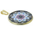thumbnail image 3 of GlassOfVenice Murano Glass Millefiori Pendant in Gold-Plated Frame 7/8", 3 of 4