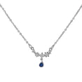 thumbnail image 1 of Blue Zircon Water Drop Necklace Ladies Summer Design Sweet Cool Accessory Temperament High Grade Collarbone Chain Design Stainless Steel Necklace Women Gift, 1 of 8