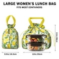 thumbnail image 5 of Lemon Drawstring Lunch Bag Women - Drawstring Lunch Bag Insulated for Work Office - Stain-Resistant Large Lunchbags for Women with Multi-Pockets, 5 of 6