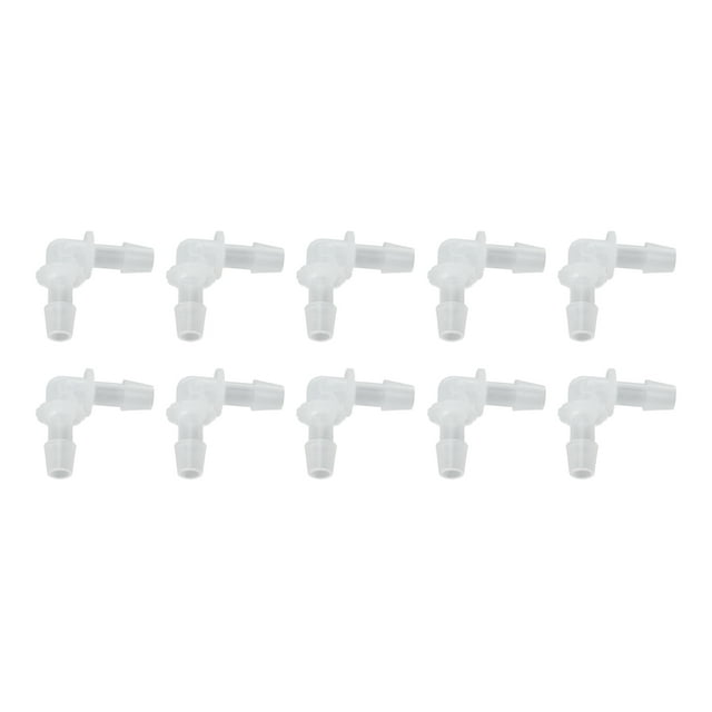 90 10 Uds Junta De Manguera De Codo Adaptador De Conector De 90 Grados Forma De L Accesorios De Plástico De Igual Diámetro