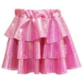 thumbnail image 4 of Staki Rainbow Tutu Toddler Layered Tutu Skirt Dresses Toddler Dress Fancy Costume Baby Kids Girls Princess Ballet Dance 5-9Y 10-14Y(Hot Pink,7-8 Years), 4 of 4