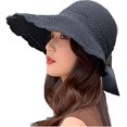 thumbnail image 2 of Sombrero de Paja con Visera para Mujer CHAO Color Negro, 2 of 5