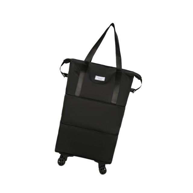 Bolsa de viaje con ruedas, diseño compacto y funcional Negro Doble Expansión