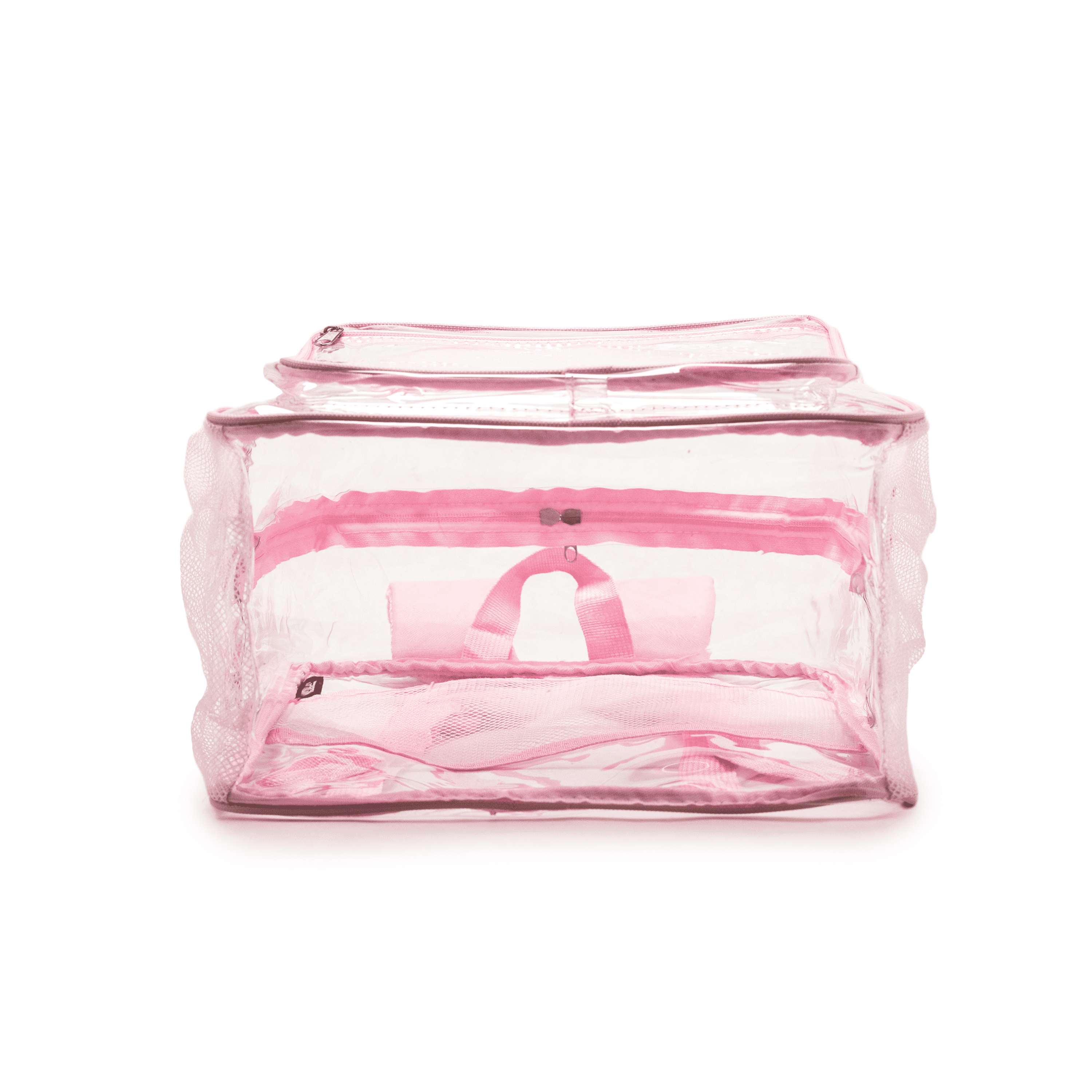 JPACK Clear Backpack – Heavy Duty Transparent Bookbag for Adults and Teens | School, Work, Travel, Stadiums (Pink)