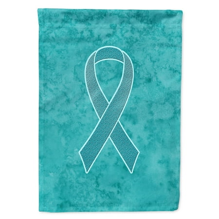 - Teal Ribbon for Ovarian Cancer Awareness Flag Canvas House Size