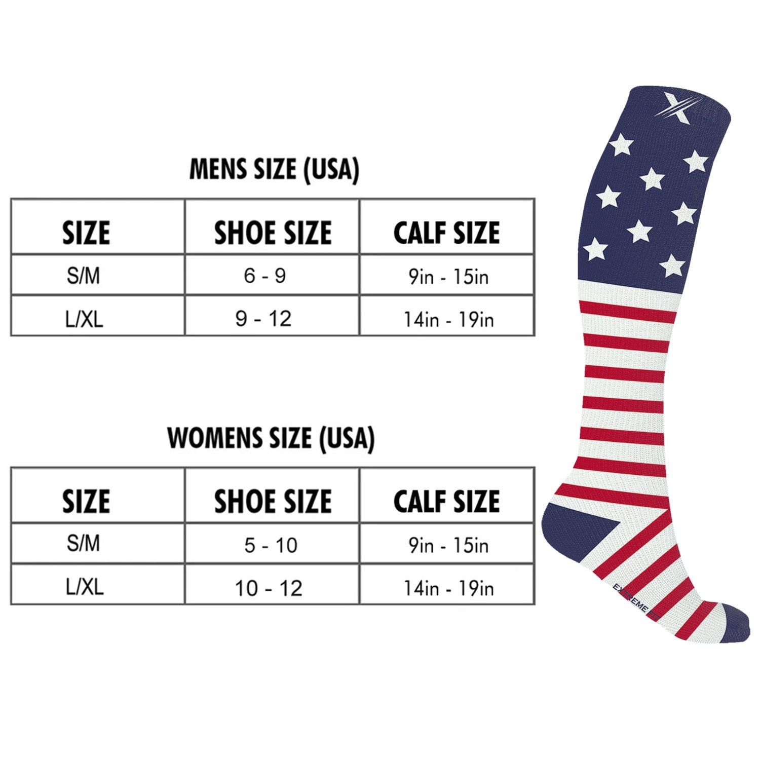 Extreme Fit Men's and Women's Breathable Running Compression Socks, Multicolor (3 Piece)