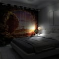 thumbnail image 5 of Christ Cross Blackout Curtains Crucifixion Resurrection of Jesus Curtain Drapes Holy Lights Sunrise Window Curtains for Easter Christian Church Home Bedroom Living Room-52"W x 54"L (Pack of 2), 5 of 7