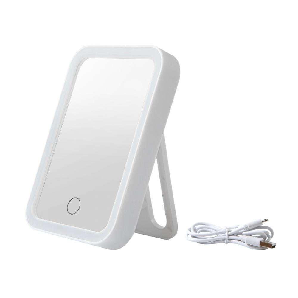 Mirror Touch Screen Vanity Mirror with Light Makeup Lamp, Small Deskto