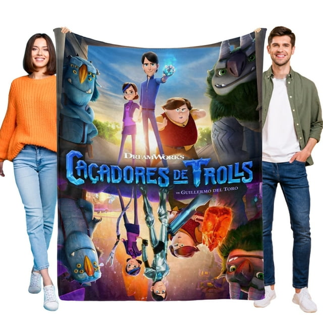 Cazadores de Trolls anti-pilling, suave, ligera, esponjosa y acogedora de lujo para hogar y cocina – Perfecta para niños y adultos,120X150cm