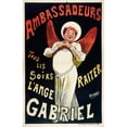 thumbnail image 2 of Alfred Choubrac 11x14 Gold Ornate Wood Frame and Double Matted Museum Art Print Titled - Ambassadors, Every Night Angel Gabriel Raiter (1880-1900), 2 of 4