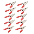 thumbnail image 2 of 10 Pcs Crocodile Clip J.60047 20mm Opening Brass Battery Test Clamp for Electrical TestingRed, 2 of 14