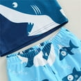 thumbnail image 5 of Gerichy Boys Swim Set, 2T 3T 4T 5T Swimsuit Boys Toddler Boys Swim Trunks New Breathable Short Sleeved Shorts Two Piece Set Swimsuit for Boys, 5 of 7