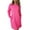 Hot Pink, variant on Busydd Women Dresses Solid Color Round Neck Fall Dress Trendy Long Sleeve Dress for Women Comfortable Mini Women's Casual Dresses with Pockets S
