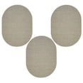 thumbnail image 1 of Furnish My Place Corner Indoor/Outdoor Commercial Beige Color Rug, Corner Area Rug, Home Decor Mat, Pet-Friendly Carpet for Living Room, Bedroom, Made in USA, 1.5' x 2.25' Oval - Set of 3, 1 of 6