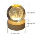 thumbnail image 2 of Crystal Ball Night Light Crystal Astronaut Planet Globe 3D Laser Engraved Solar System Ball, 2 of 5