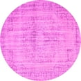 thumbnail image 1 of Ahgly Company Indoor Round Abstract Pink Contemporary Area Rugs, 4' Round, 1 of 4