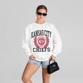 thumbnail image 4 of Women's Gameday Couture White Kansas City Chiefs Gold Standard Oversized Premium Drop Shoulder Sweatshirt, 4 of 5