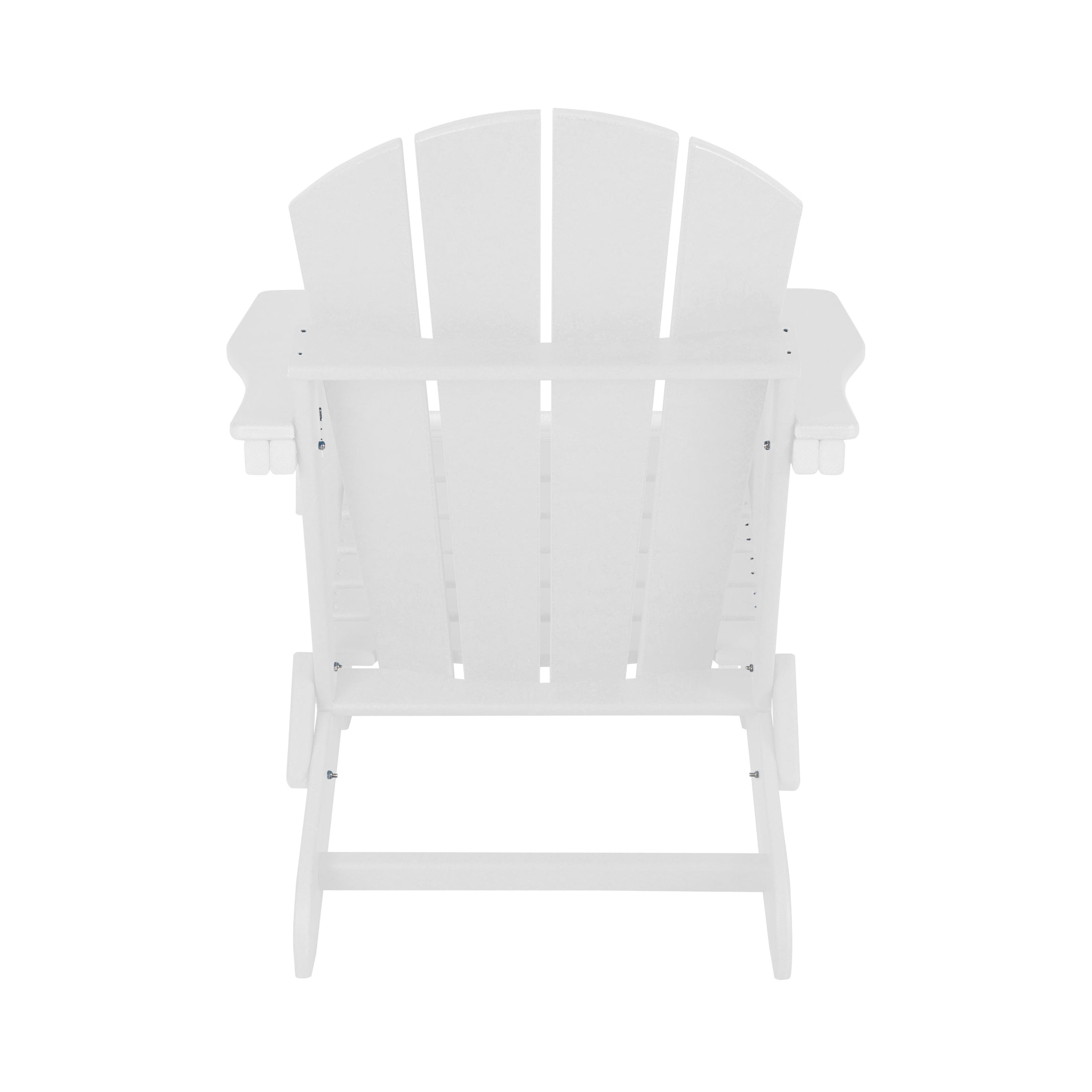 Westin Outdoor 2-Piece Set Plastic Adirondack Chair with Ottoman Footrest Included, White