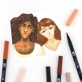 thumbnail image 3 of Rotuladores Tombow de doble pincel, paquete de 6, colores para retratos, 3 of 6