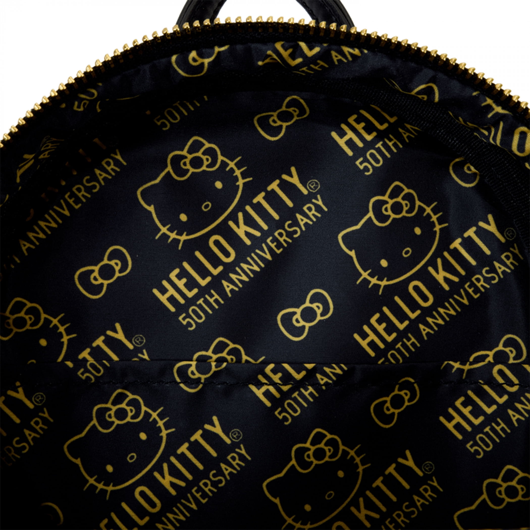 Hello Kitty 50th Anniversary Metallic Gold Mini-Backpack Loungefly