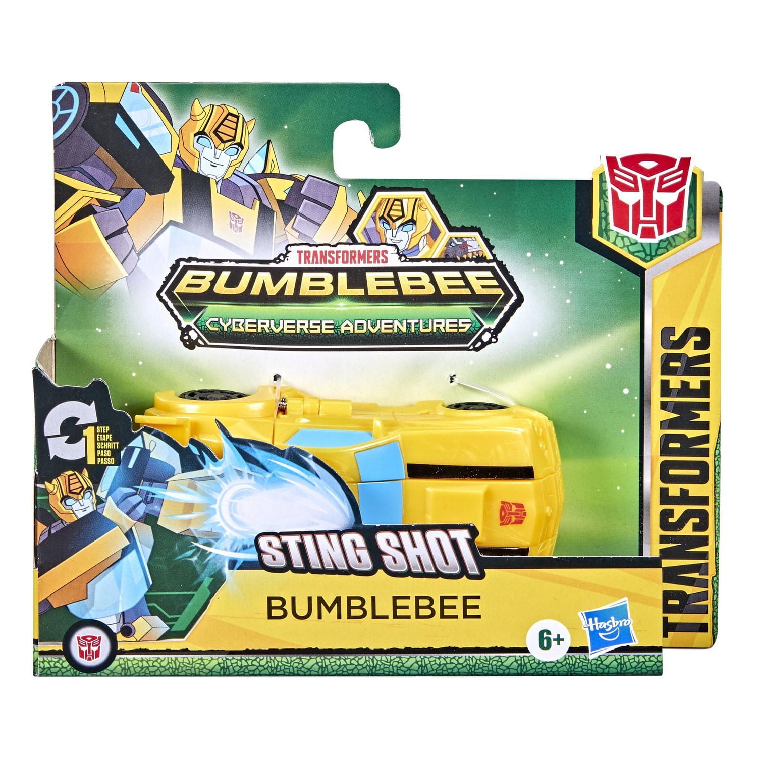 Transformers Bumblebee Cyberverse Adventures Dinobots Unite Action Attackers: 1-Step Changer Bumblebee Figure, Ages 6 and Up, 4.25-inch