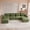 Green, variant on 160" Burnt Orange Convertible Modular U Shaped Sectional Sofa Couch, Chenille Fabric Oversized Bone Free Sectional Sofa with Chaise Ottoman for Apartment Living Room