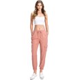 thumbnail image 4 of Love Tree Women's Juniors High Rise Tencel Joggers  (Cargo Light Clay, Medium), 4 of 4
