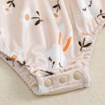 thumbnail image 6 of Actgleam Baby Girls Summer Sleeveless Romper Cotton Cute Print Pattern Infant Bodysuits,Light Apricot,2 pieces,12-18 months, 6 of 7