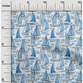 thumbnail image 2 of oneOone Georgette Viscose Medium Blue Fabric Beach Boat Craft Projects Decor Fabric Printed By The Yard 42 Inch Wide, 2 of 4