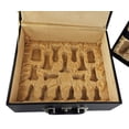 thumbnail image 4 of Tray Storage Box For UpTo 4" Staunton Chess Men Set Black Faux Leather / Nickel, 4 of 4