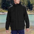 thumbnail image 2 of uikmnh Jackets For Men,Male Detachable Two Piece Jacket Outdoor Windproof Hooded Jacket,Size L, 2 of 5