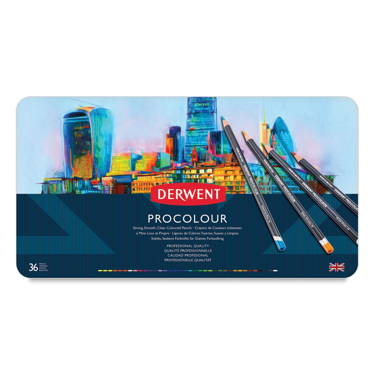 Derwent Procolour Pencil Set, 36-Pencil Tin Set
