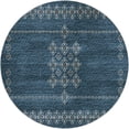 thumbnail image 2 of Addison Rugs Dream Shag Premium Machine Washable Transitional Tribal, Boho Blue Round Rug, 8' x 8', 2 of 8