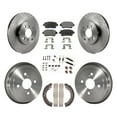thumbnail image 1 of Transit Auto Front Rear Disc Brake Rotors Ceramic Pads and Drum Kit (7Pc) for Car 2001-2005 Toyota Echo K8T-102476, 1 of 11