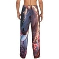 thumbnail image 2 of Bixox Men's Flower White Horse Patterned Pajama Pants with Pockets Lounge Clothes for Home, 2 of 5