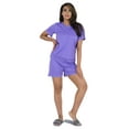 thumbnail image 2 of Inkmeso 2 Pcs Sleepwear Sets For Women Short Sleeve T Shirt & Shorts Loungewear, 2 of 7