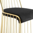 thumbnail image 6 of Modway Rivulet Gold Stainless Steel Performance Velvet Dining Chair in Gold Black, 6 of 6
