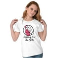 thumbnail image 3 of Breast Cancer Fighter Rosie Riveter Womens Fitted Plus Size Graphic Tee Brisco Brands 3X, 3 of 5