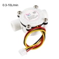 thumbnail image 2 of G3/8 Hall Effect Liquid Water Flow Sensor Switch Flowmeter Counter DC 5V 0.3-10L/min White YF-S402C, 2 of 4