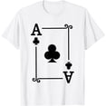 thumbnail image 1 of Playing Cards Costume - Ace Clubs Card - Ace Card T-Shirt - White - 2XL, 1 of 2