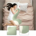 thumbnail image 6 of kowaku Long Body Pillow for Side Sleeper Multipurpose Soft Portable Lightweight Women Men Long Bed Pillow for Bedding Accessory Home Gray Green, 6 of 9