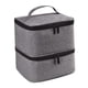 thumbnail image 5 of Estuche organizador de esmaltes de uñas, bolsa de transporte de doble capa con asa Gris, 5 of 9