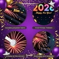 thumbnail image 4 of Neon Lights New Year Banner Fireworks 2026 Backdrop Colorful Balloons Vibrant NYE Display for New Year Party 2026 Celebration Indoor Decoration, 4 of 9