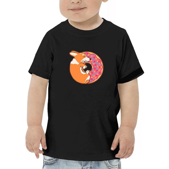 Corgi With Donut And Sprinkles T-Shirt Toddler -Image by Shutterstock, 2 Toddler