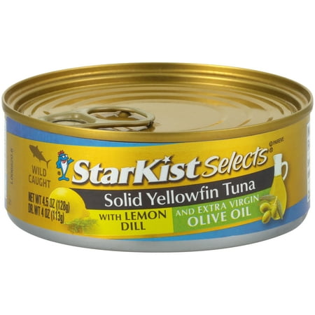 (3 Pack) StarKist Selects Solid Yellowfin Tuna with Lemon Dill and Extra Virgin Olive Oil, 4.5 Ounce (Best Yellowfin Tuna Fishing)